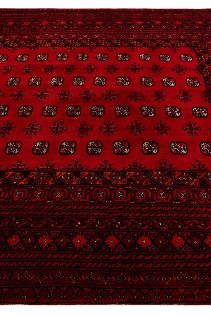 6' 6 x 9' 5 Hand Knotted Afghan Akhche Wool Rug