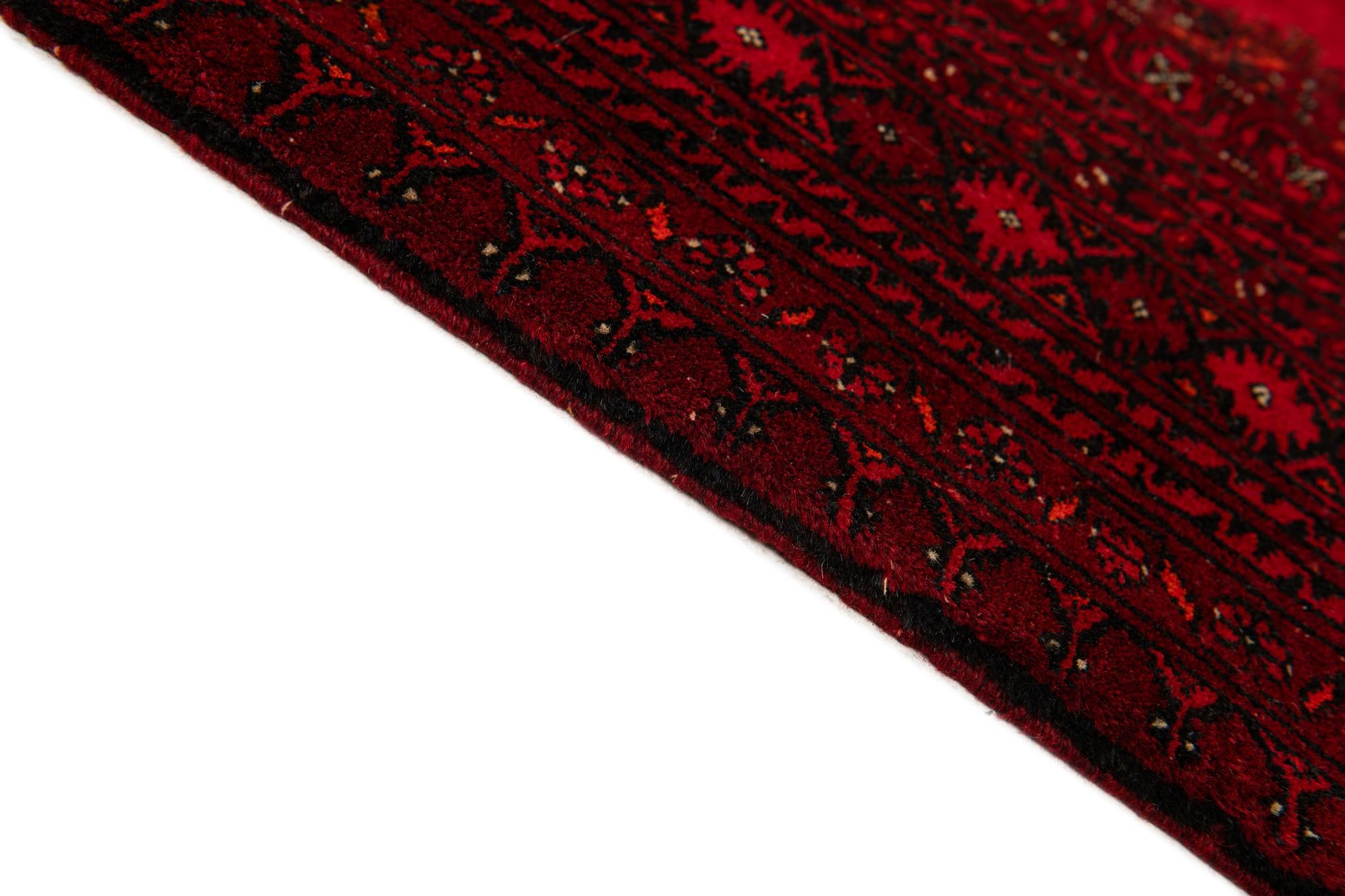 6' 6 x 9' 5 Hand Knotted Afghan Akhche Wool Rug