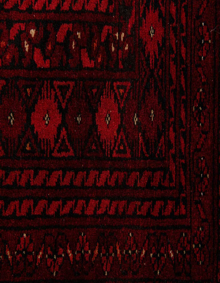 Detail image of 6' 6 x 9' 5  Hand Knotted Afghan Akhche Wool Rug