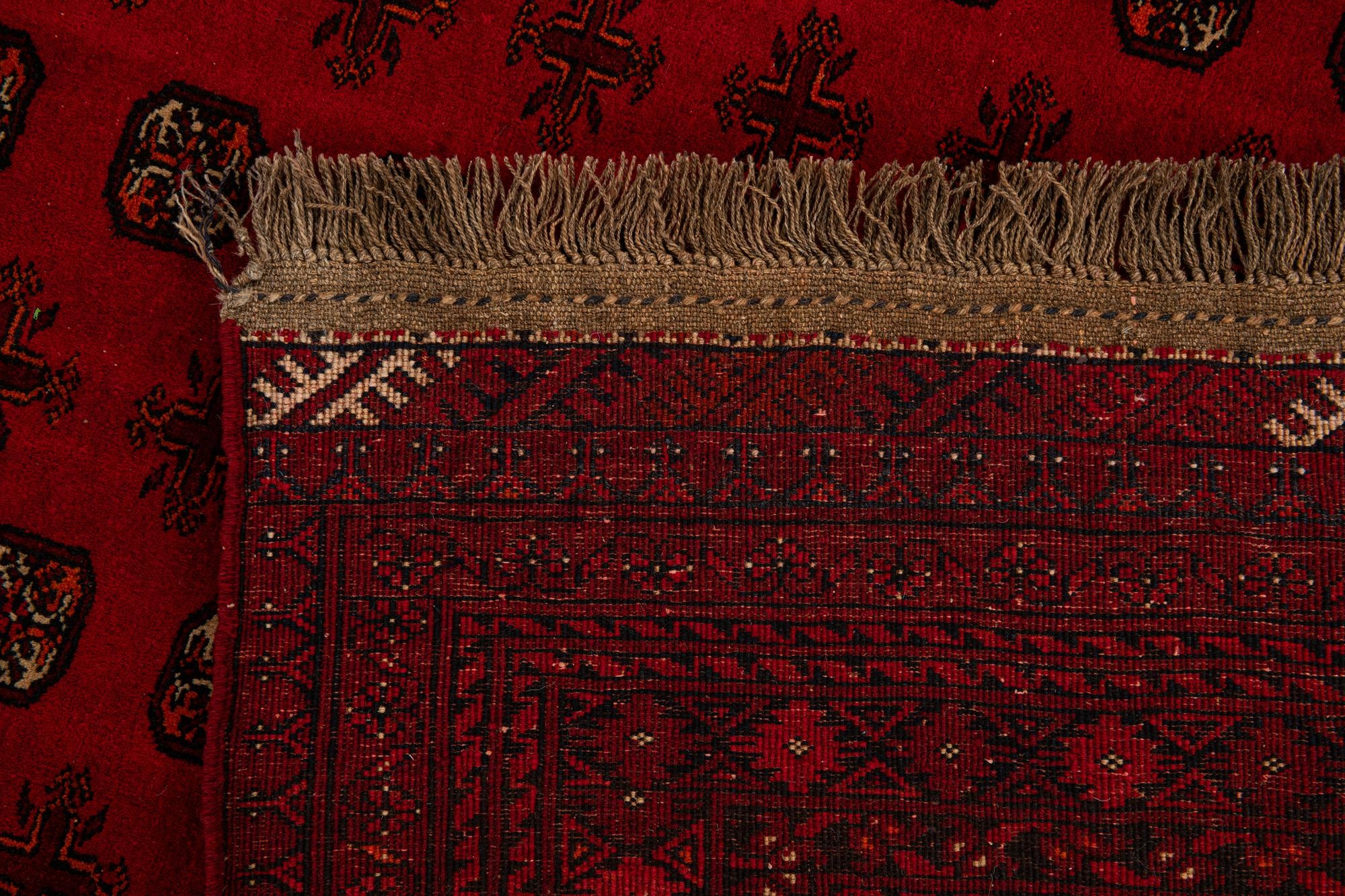 6' 6 x 9' 5 Hand Knotted Afghan Akhche Wool Rug