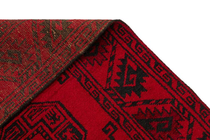 Detail image of 3' 4 x 5' 10 Hand Knotted Afghan Akhche Wool Rug