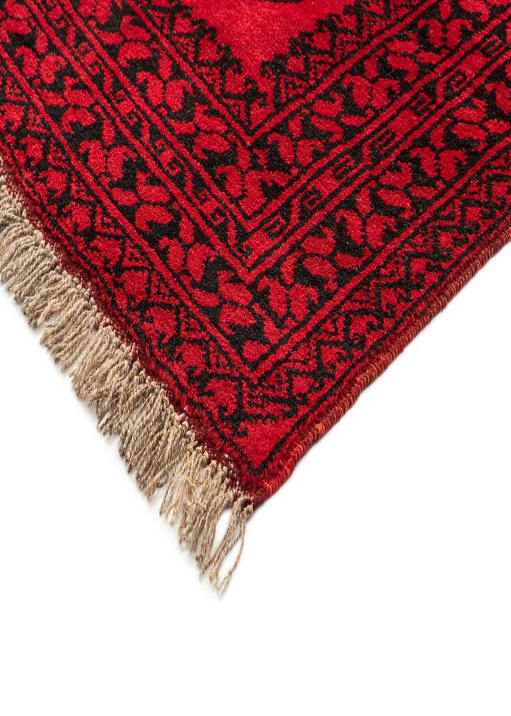 3' 4 x 6' 4 Hand Knotted Afghan Akhche Wool Rug