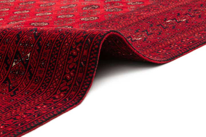 6' 7 x 9' 10 Hand Knotted Afghan Akhche Wool Rug