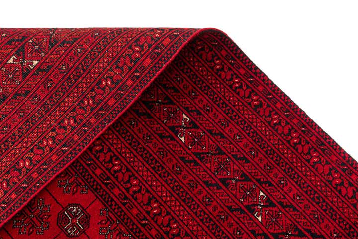 6' 7 x 9' 10 Hand Knotted Afghan Akhche Wool Rug