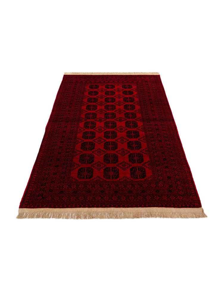 Detail image of 6' 6 x 10' Hand Knotted Afghan Akhche Wool Rug