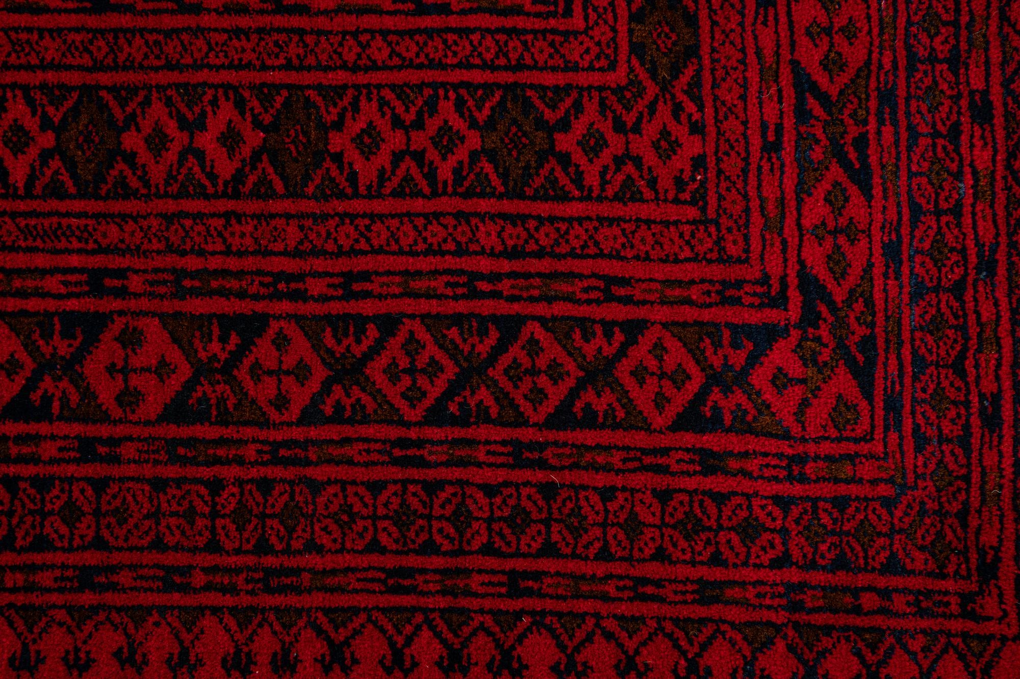 6' 6 x 10' Hand Knotted Afghan Akhche Wool Rug