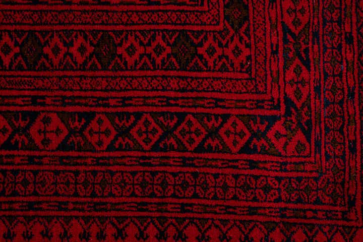 6' 6 x 10' Hand Knotted Afghan Akhche Wool Rug