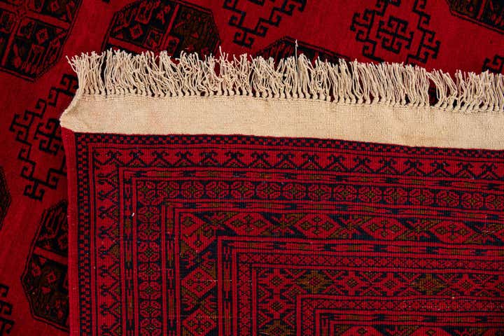 6' 6 x 10' Hand Knotted Afghan Akhche Wool Rug