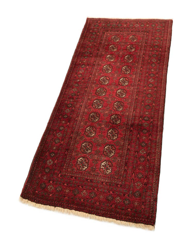 Detail image of 3' 6 x 6' 7  Hand Knotted Afghan Akhche Wool Rug