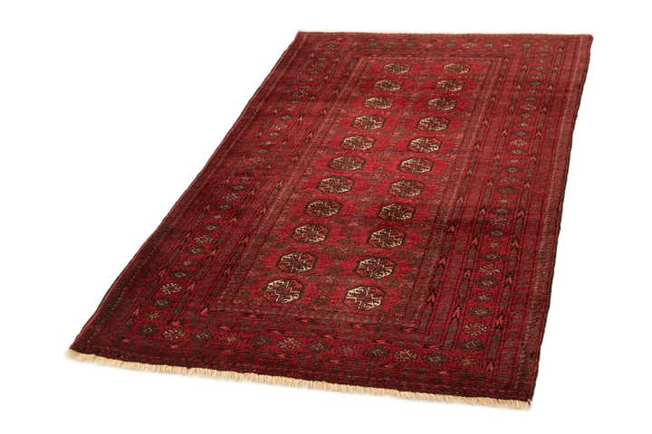 3' 6 x 6' 7 Hand Knotted Afghan Akhche Wool Rug