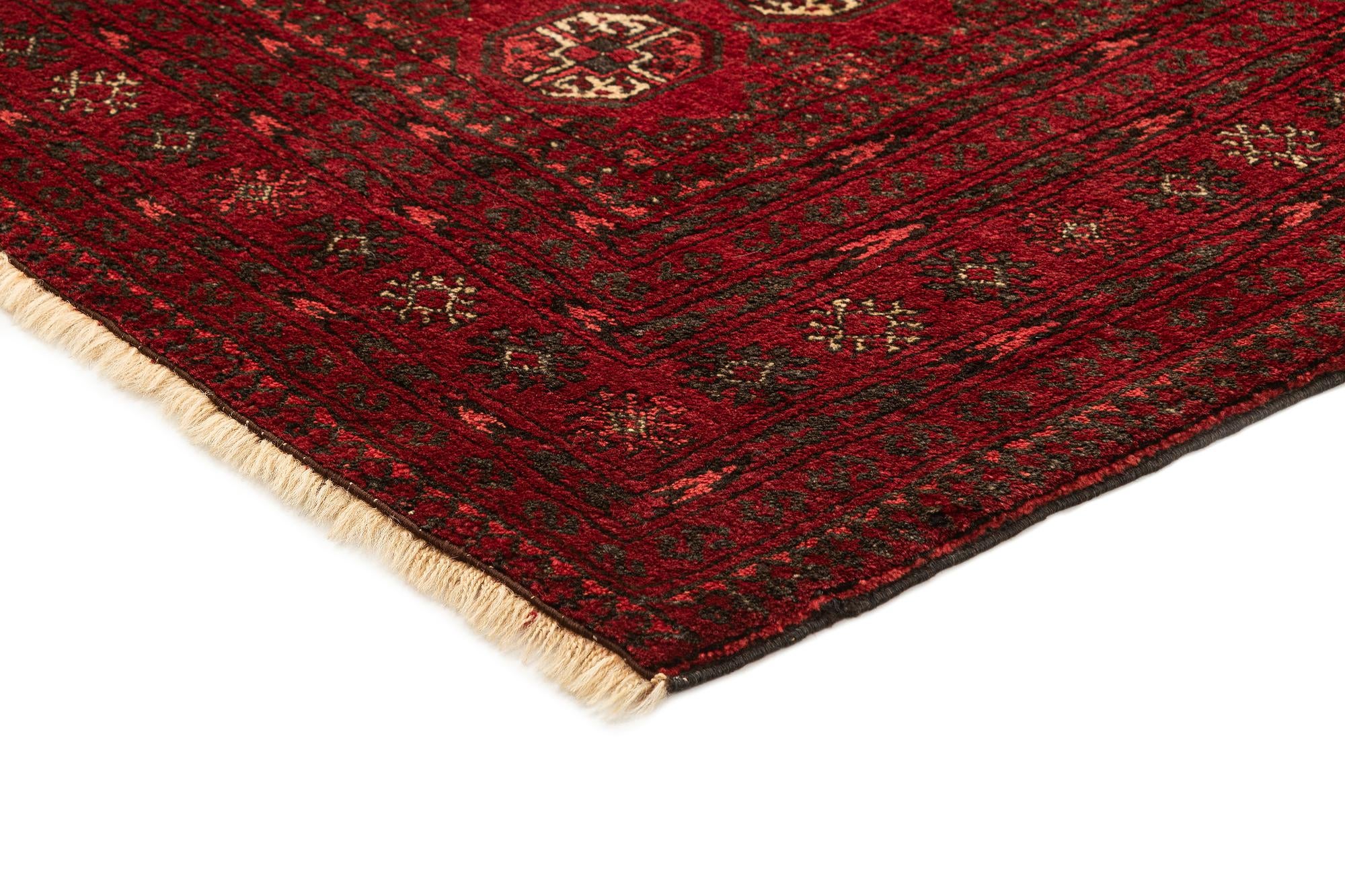 3' 6 x 6' 7 Hand Knotted Afghan Akhche Wool Rug