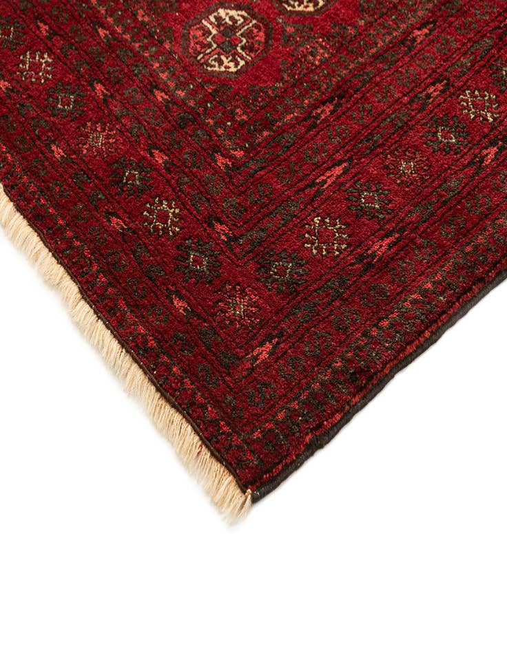 Detail image of 3' 6 x 6' 7  Hand Knotted Afghan Akhche Wool Rug