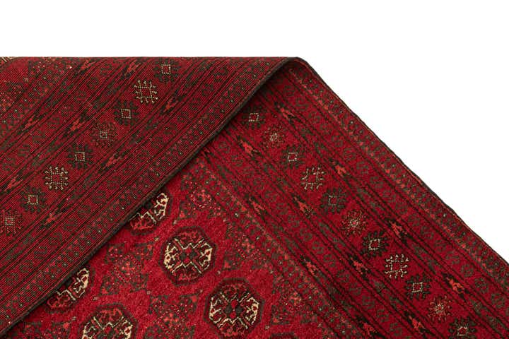 3' 6 x 6' 7 Hand Knotted Afghan Akhche Wool Rug