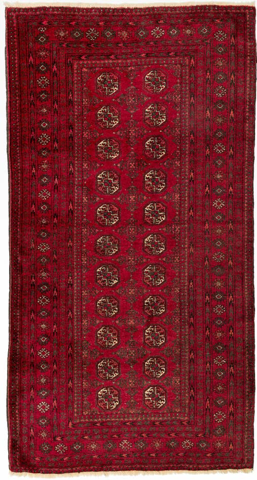 Detail image of 3' 6 x 6' 7 Hand Knotted Afghan Akhche Wool Rug