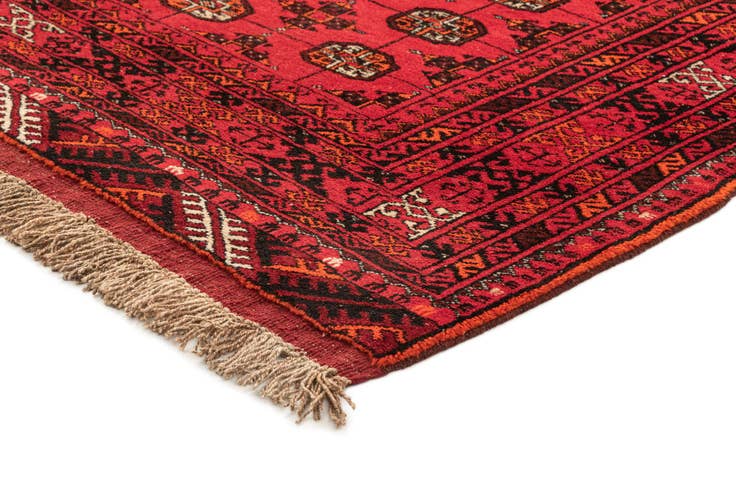 Detail image of 3' 6 x 6' 6 Hand Knotted Afghan Akhche Wool Rug