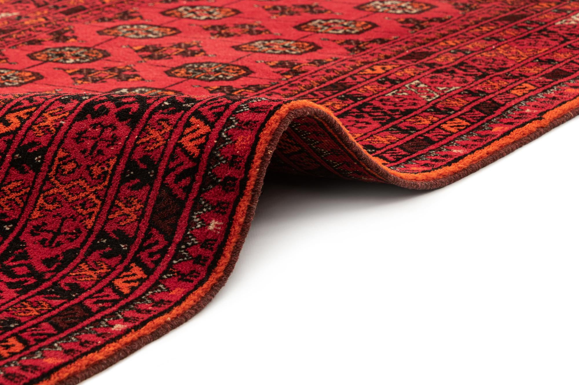 3' 6 x 6' 6 Hand Knotted Afghan Akhche Wool Rug