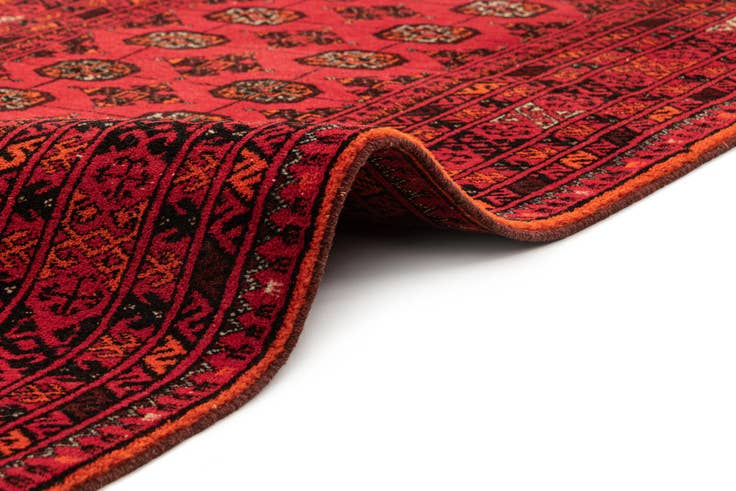 Detail image of 3' 6 x 6' 6 Hand Knotted Afghan Akhche Wool Rug