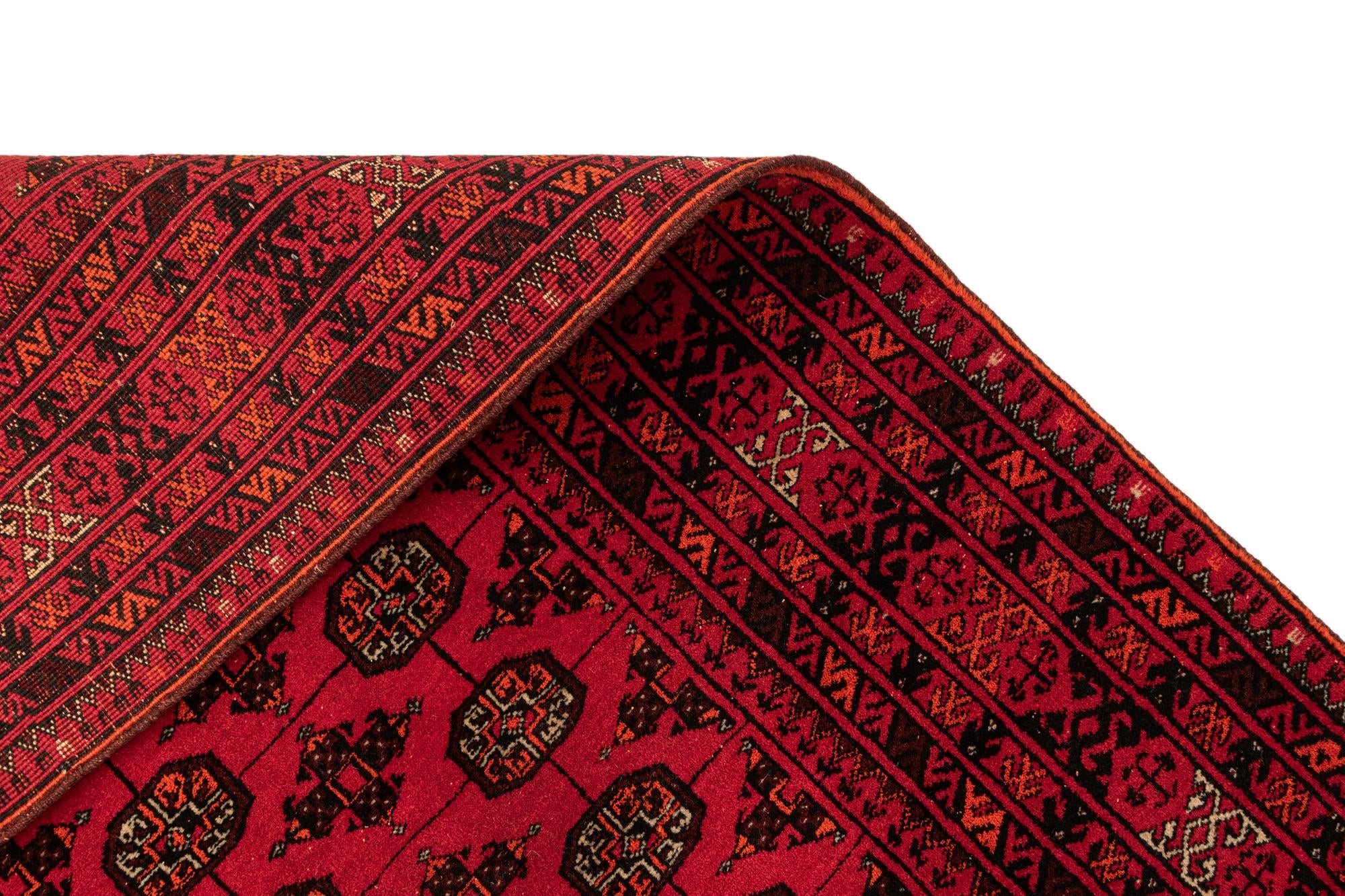 3' 6 x 6' 6 Hand Knotted Afghan Akhche Wool Rug