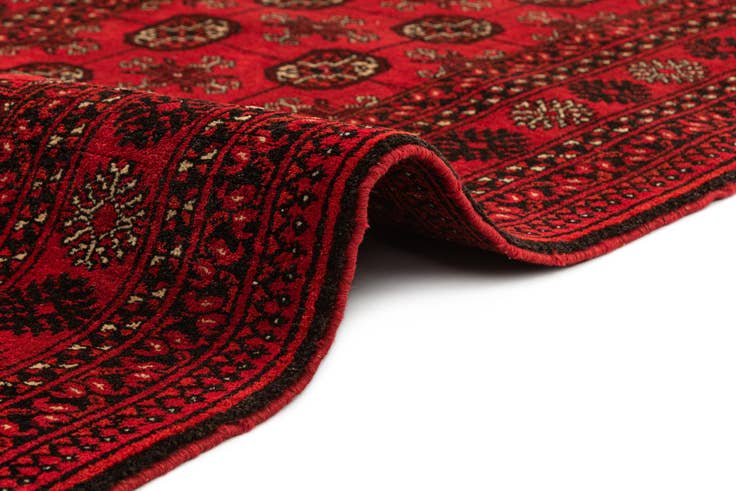 Detail image of 3' 4 x 6' 2 Hand Knotted Afghan Akhche Wool Rug