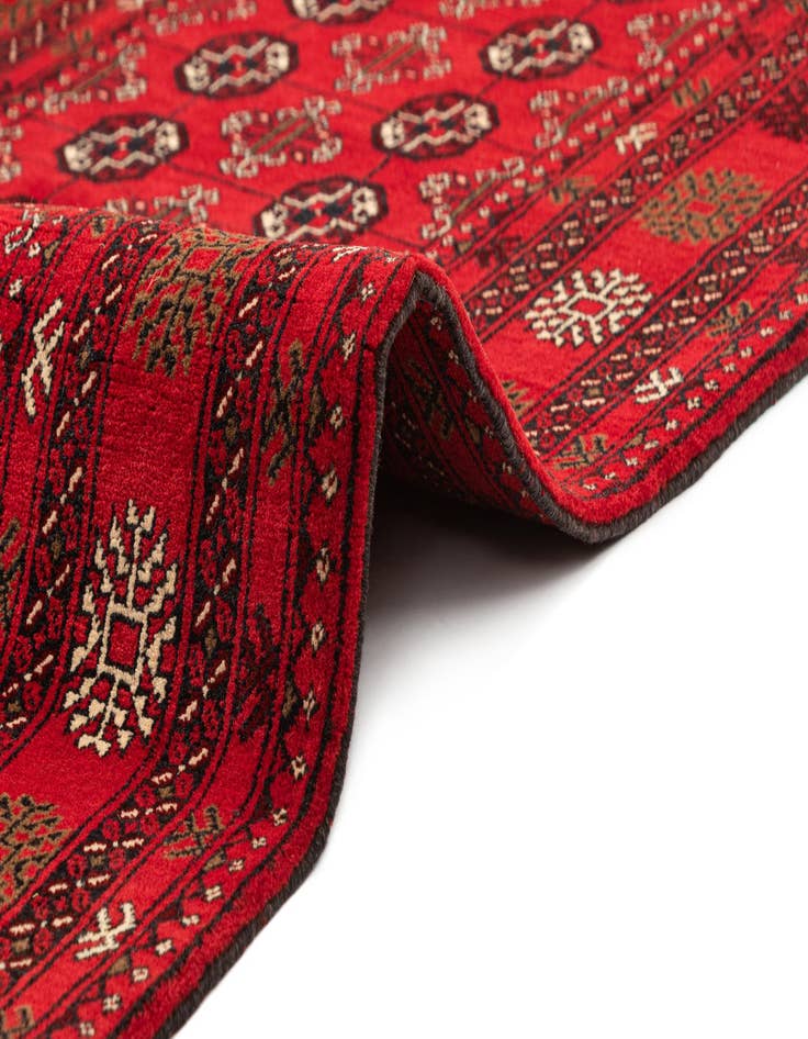 Detail image of 3' 4 x 6' 6  Hand Knotted Afghan Akhche Wool Rug