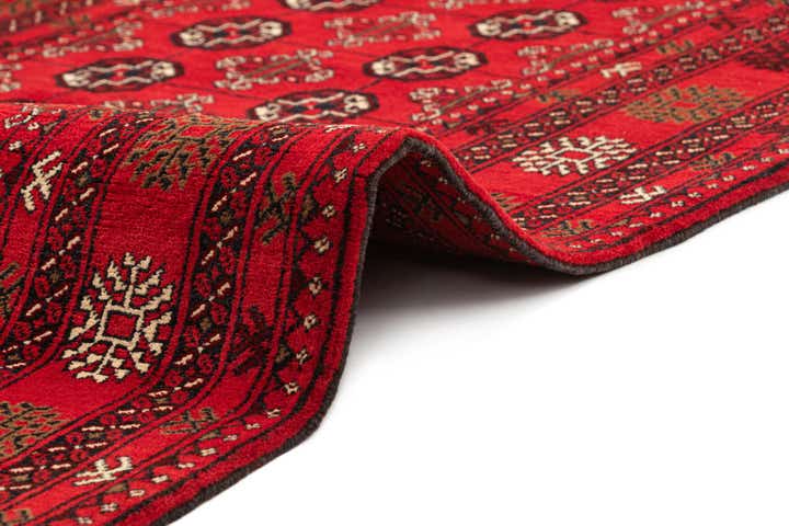 3' 4 x 6' 6 Hand Knotted Afghan Akhche Wool Rug