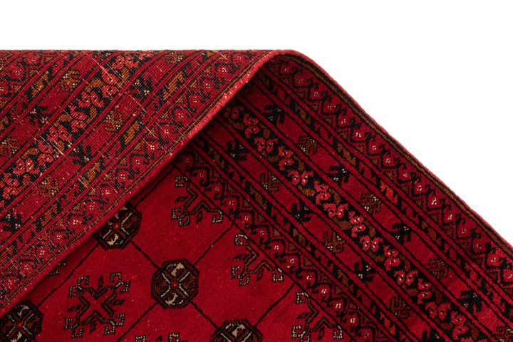 3' 5 x 6' 8 Hand Knotted Afghan Akhche Wool Rug