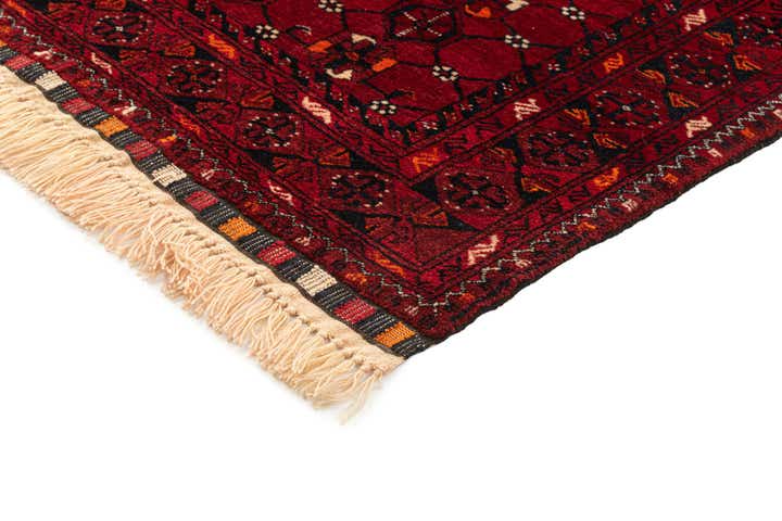 3' 5 x 6' 7 Hand Knotted Afghan Akhche Wool Rug