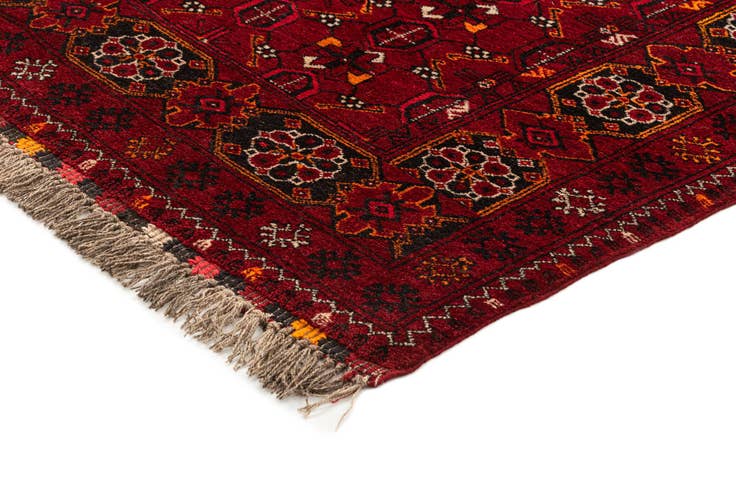 Detail image of 3' 4 x 6' 3 Hand Knotted Afghan Akhche Wool Rug