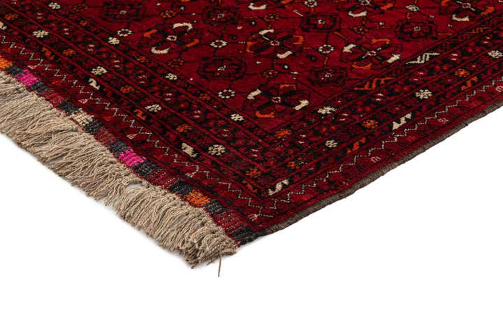 3' 5 x 6' 6 Hand Knotted Afghan Akhche Wool Rug