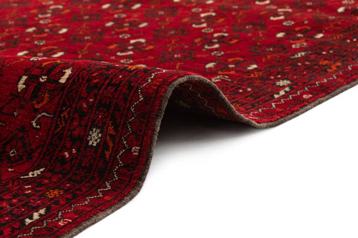 Detail image of 3' 5 x 6' 6 Hand Knotted Afghan Akhche Wool Rug