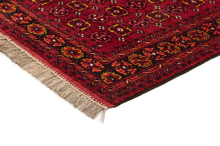 Detail image of 3' 6 x 5' 10 Hand Knotted Afghan Akhche Wool Rug