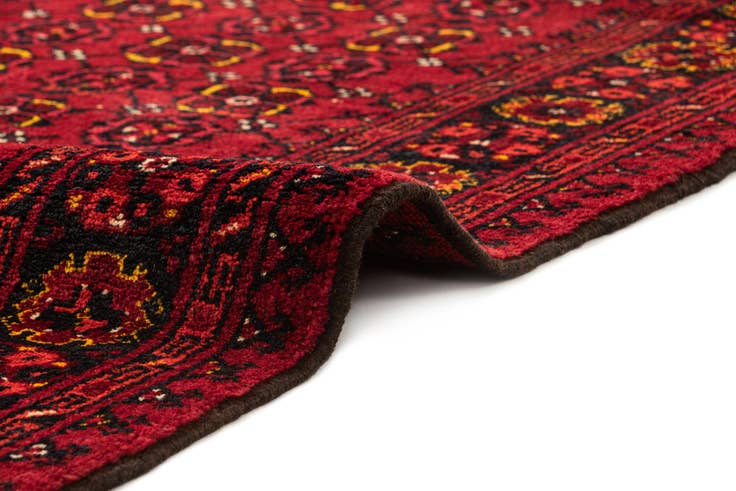 Detail image of 3' 6 x 5' 10 Hand Knotted Afghan Akhche Wool Rug