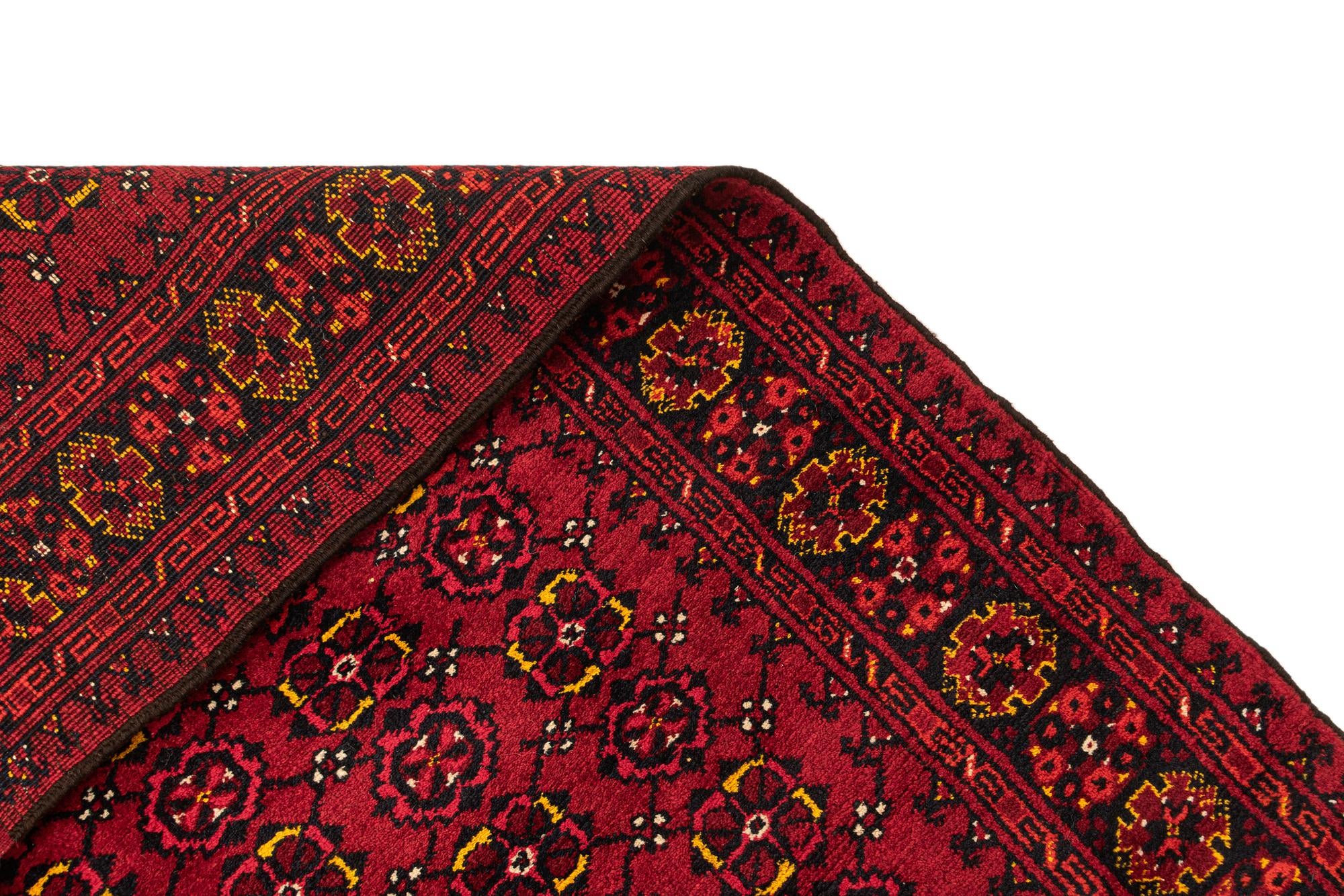 3' 6 x 5' 10 Hand Knotted Afghan Akhche Wool Rug