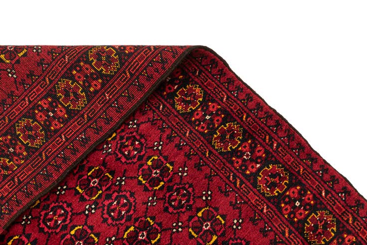 Detail image of 3' 6 x 5' 10 Hand Knotted Afghan Akhche Wool Rug