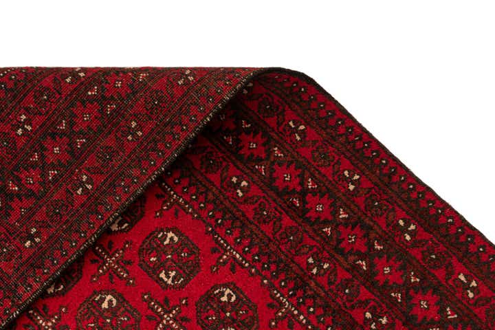 3' 4 x 6' 1 Hand Knotted Afghan Akhche Wool Rug