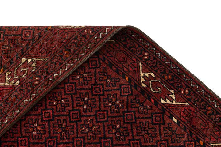 3' 8 x 5' 8 Hand Knotted Afghan Akhche Wool Rug