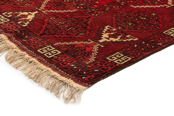 Detail image of 5' x 8' 5 Hand Knotted Afghan Akhche Wool Rug