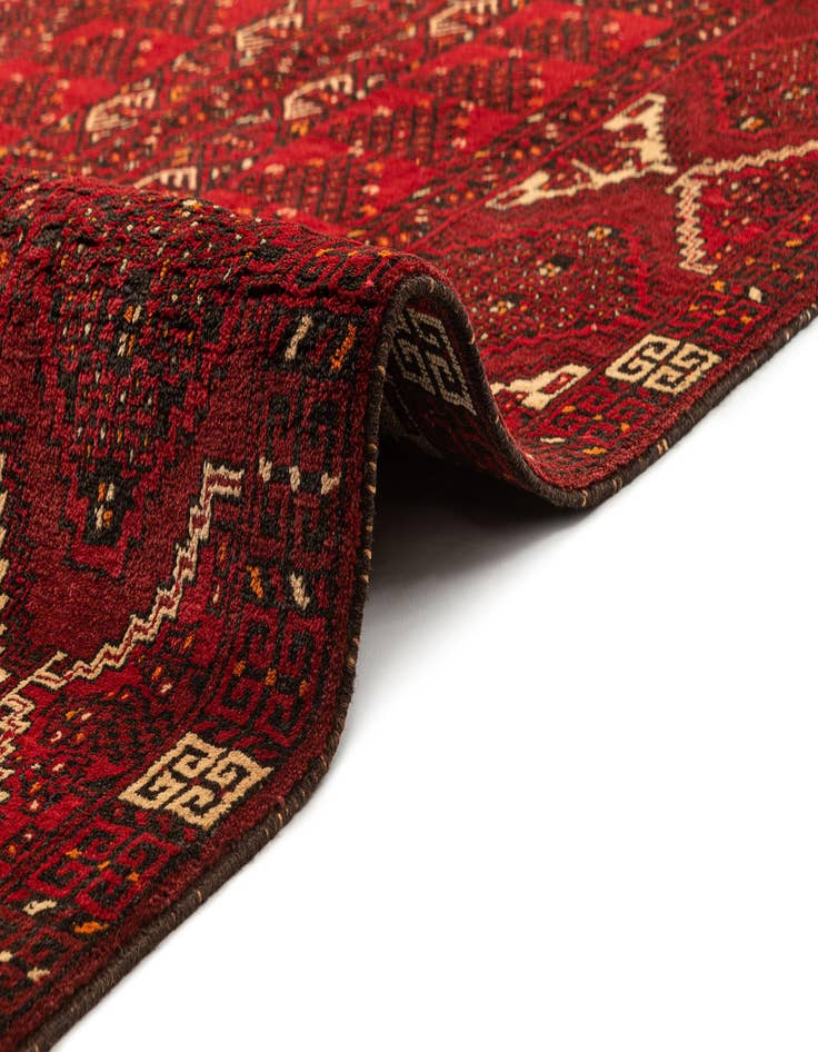 Detail image of 5' x 8' 5  Hand Knotted Afghan Akhche Wool Rug