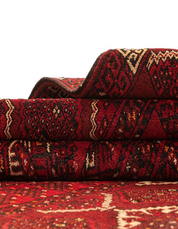 Detail image of 5' x 8' 5  Hand Knotted Afghan Akhche Wool Rug