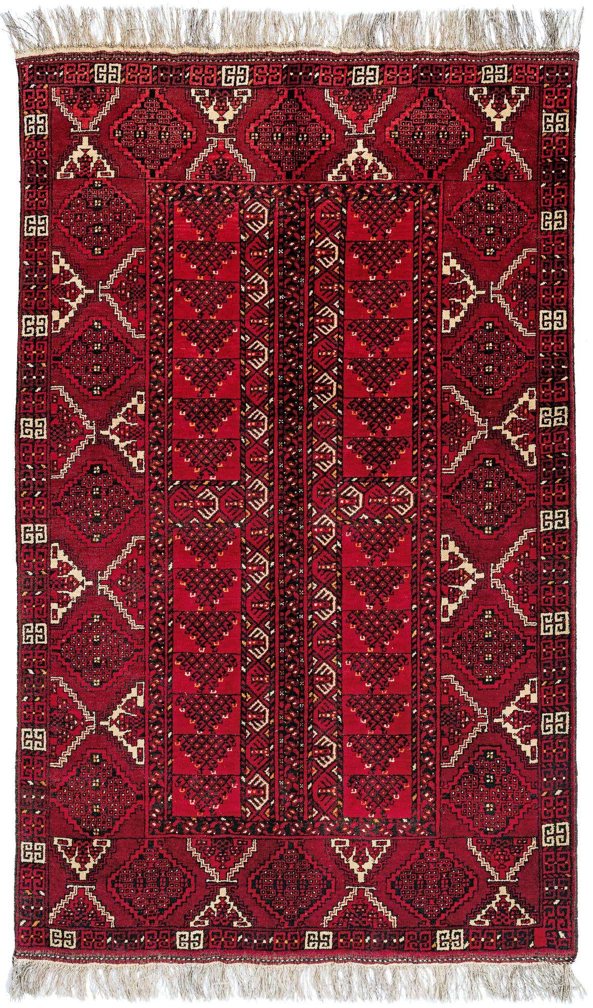 5' x 8' 5 Hand Knotted Afghan Akhche Wool Rug