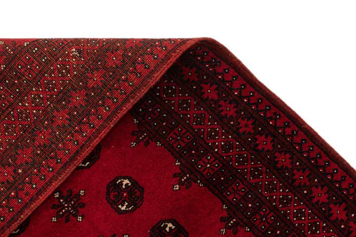 3' 4 x 6' 5 Hand Knotted Afghan Akhche Wool Rug