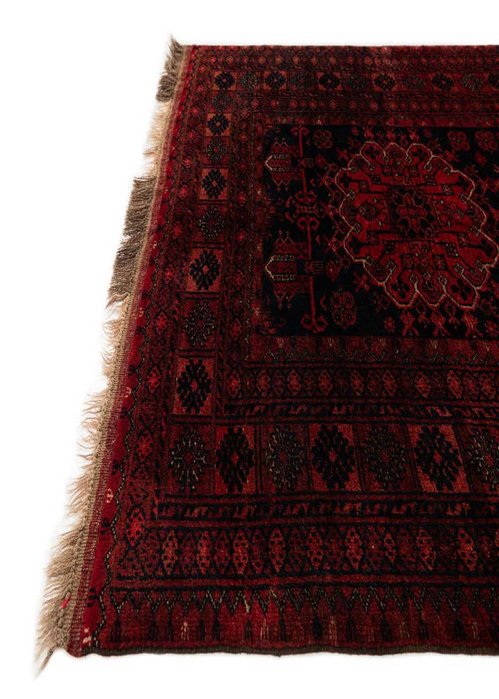 4' 4 x 6' Hand Knotted Afghan Akhche Wool Rug