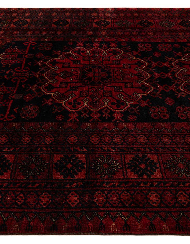 Detail image of 4' 4 x 6' Hand Knotted Afghan Akhche Wool Rug