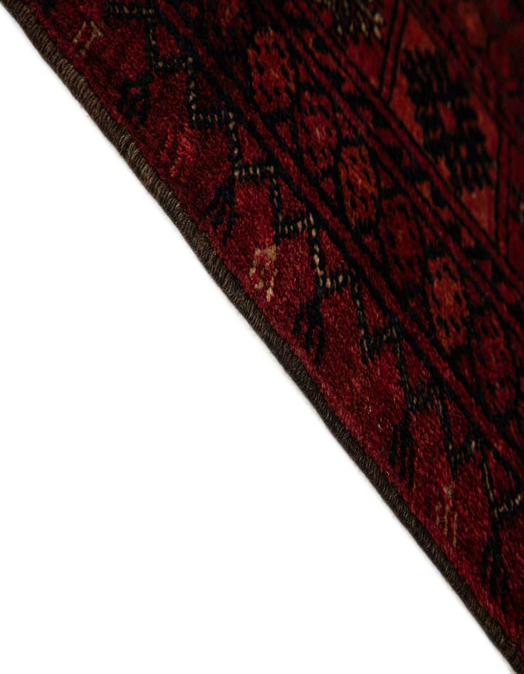Detail image of 4' 4 x 6' Hand Knotted Afghan Akhche Wool Rug
