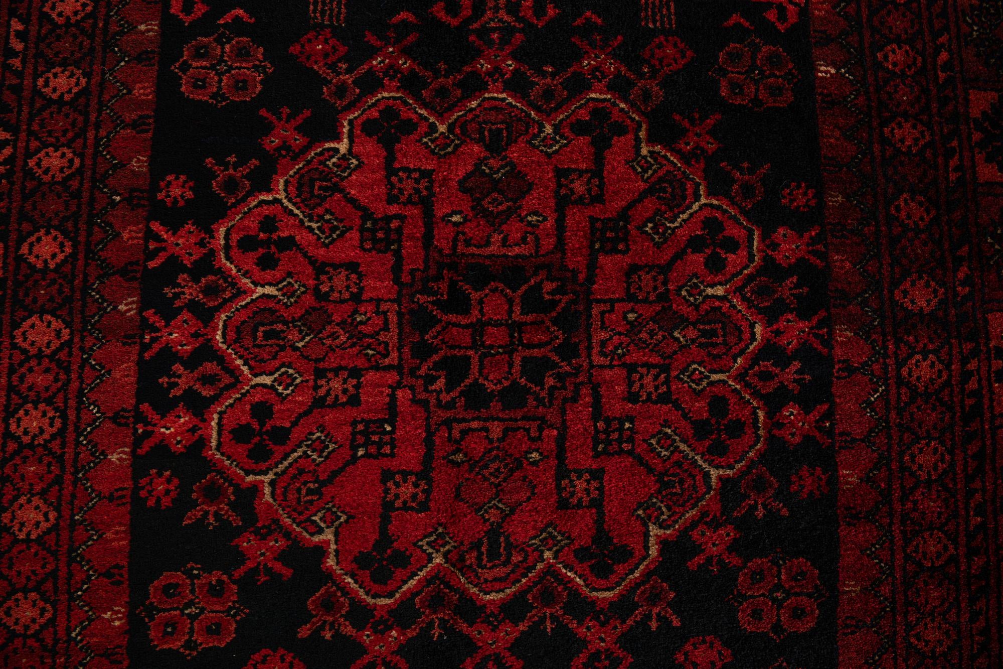 4' 4 x 6' Hand Knotted Afghan Akhche Wool Rug