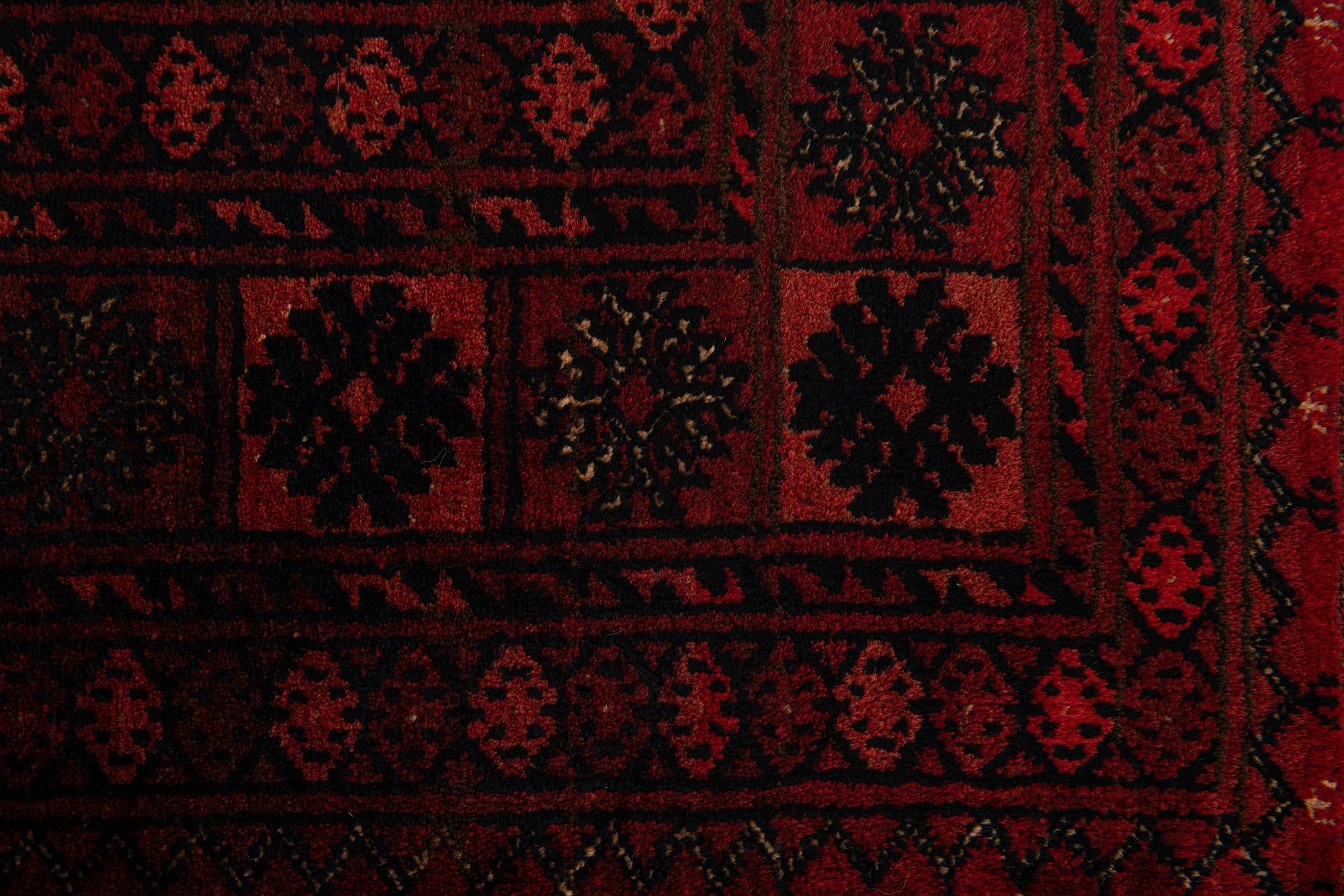 4' 4 x 6' Hand Knotted Afghan Akhche Wool Rug