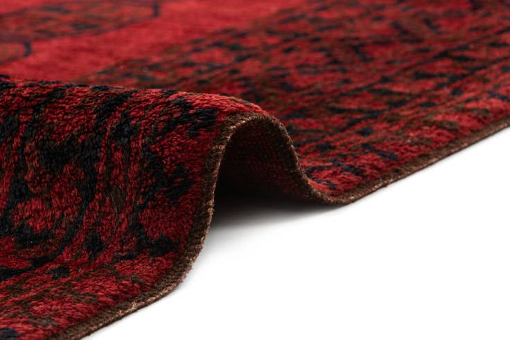 Detail image of 5' x 8' Hand Knotted Afghan Akhche Wool Rug