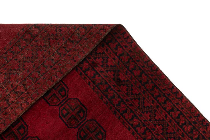 Detail image of 5' x 8' Hand Knotted Afghan Akhche Wool Rug