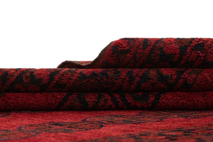 Detail image of 5' x 8' Hand Knotted Afghan Akhche Wool Rug