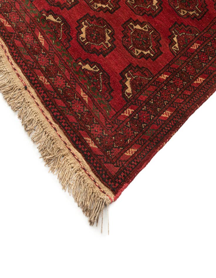 Detail image of 3' 5 x 6' 4  Hand Knotted Afghan Akhche Oriental Wool Rug